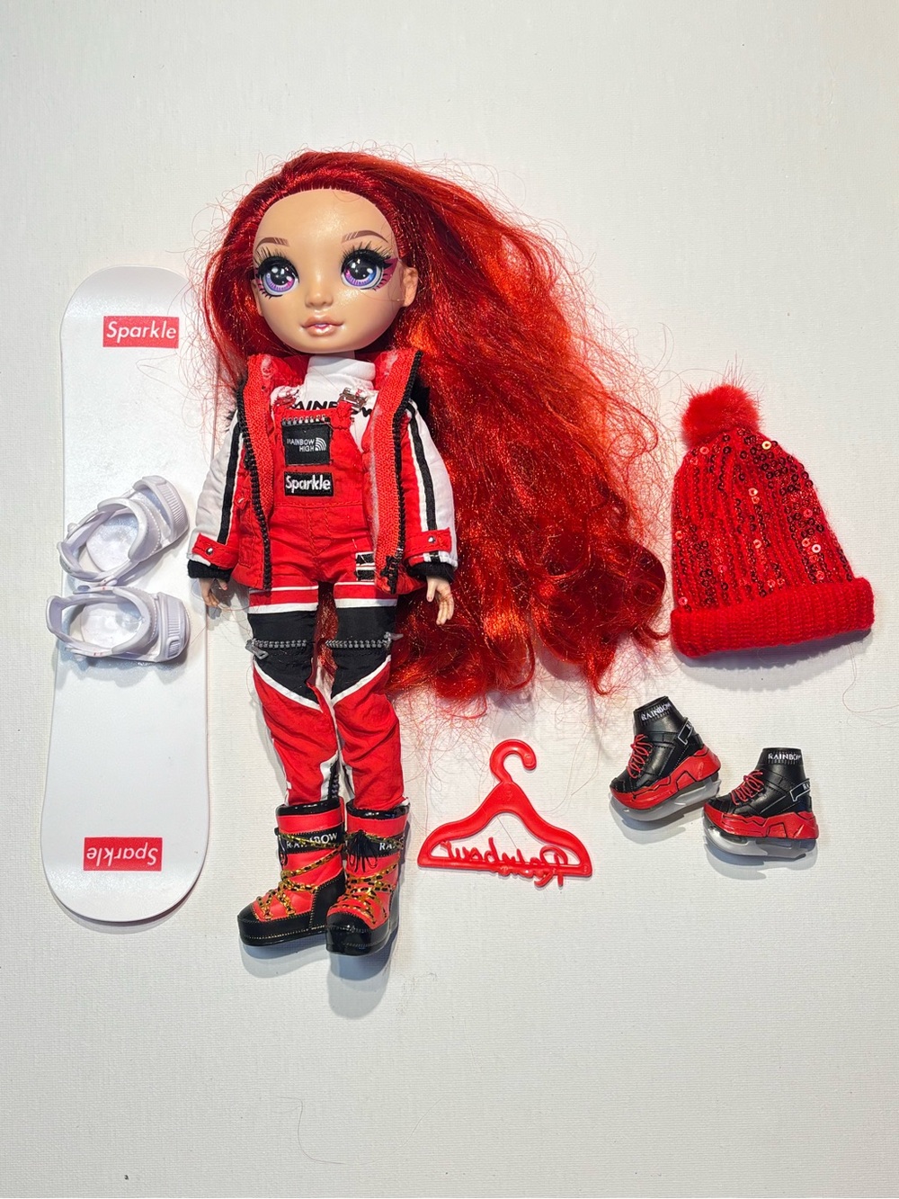 Rainbow High Winter Break Ruby Anderson Doll + Accessories Bundle
